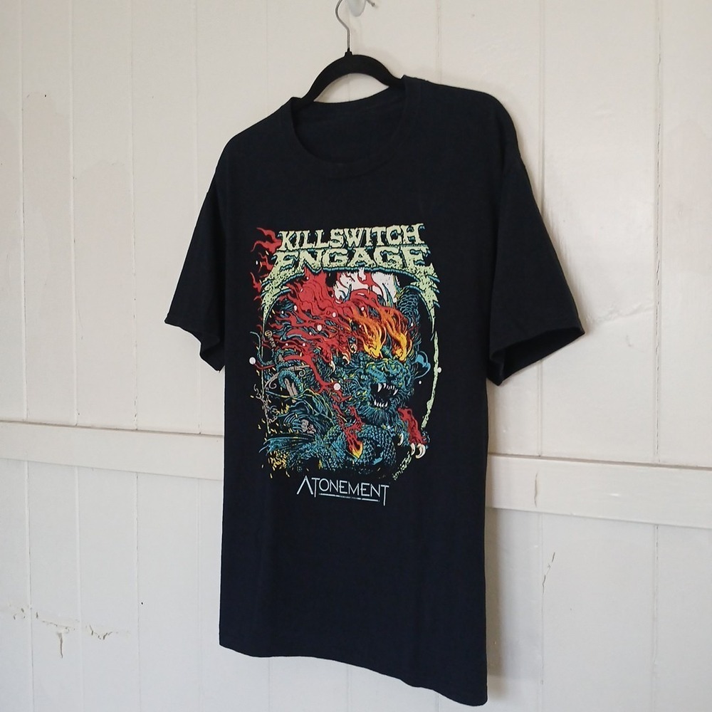 Killswitch Engage T-Shirt Music Band Men's Medium Black Graphic Concert Tee SS - Picture 2 of 10